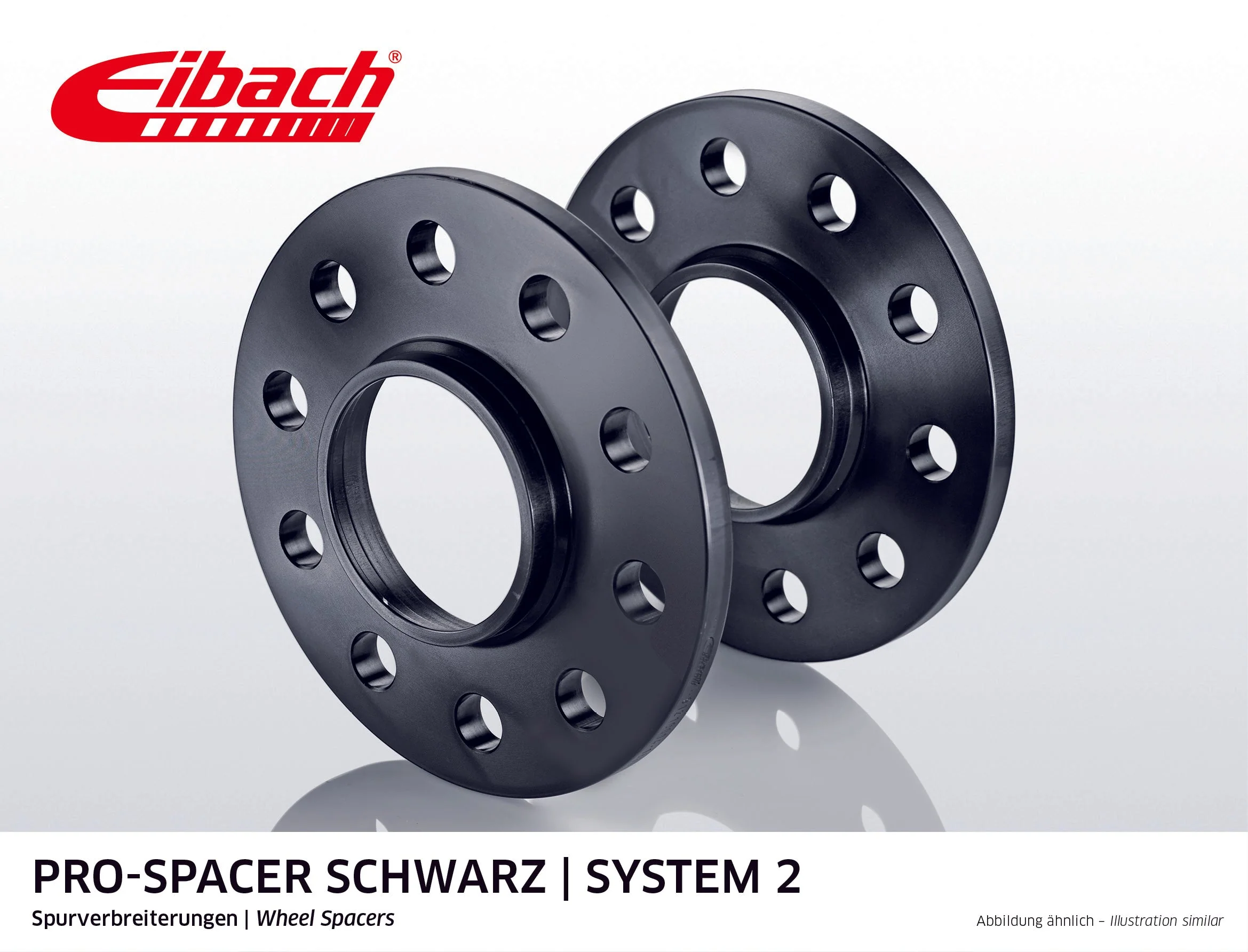 Eibach Pro-Spacer Kit (Pair Of Spacers) 15mm Per Spacer (System 2) S90-2-15-004-B (Black)