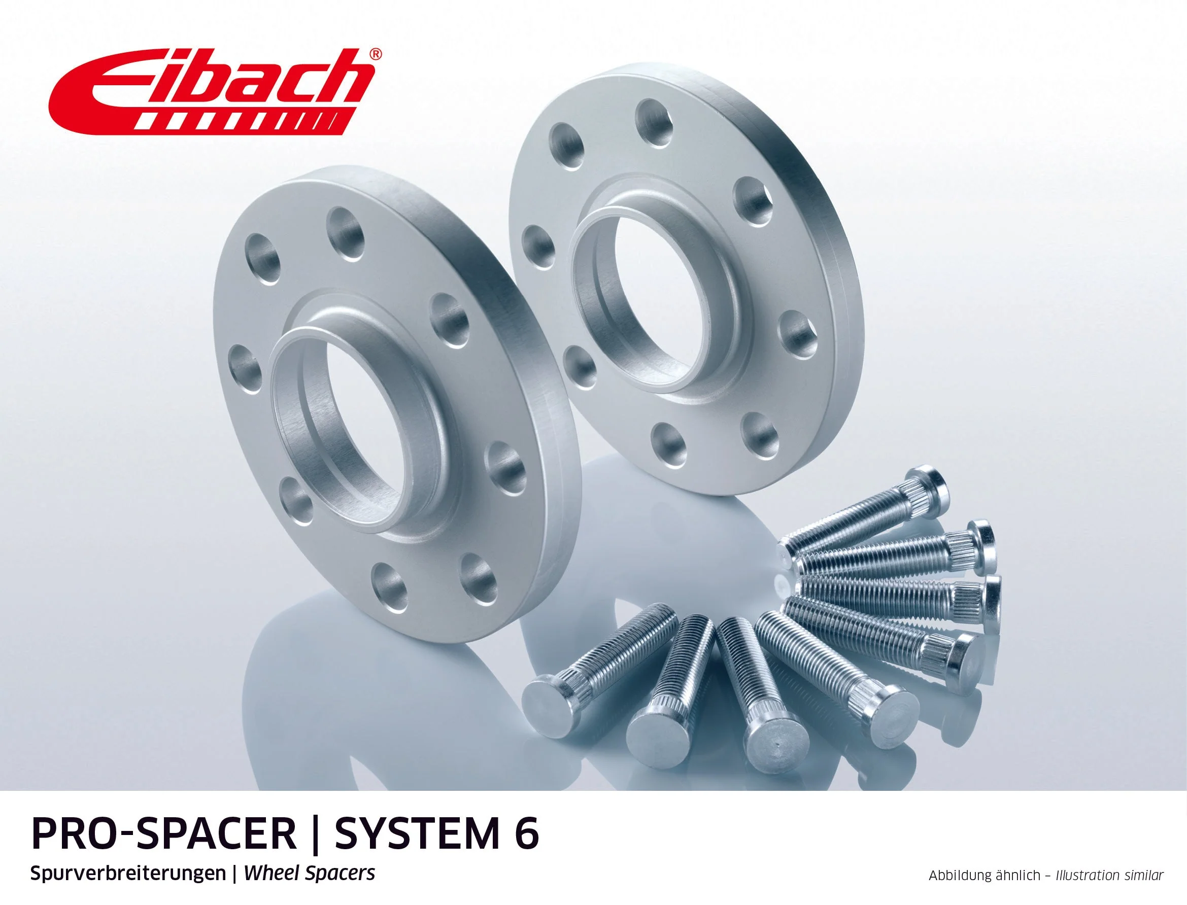 Eibach Pro-Spacer Kit (Pair Of Spacers) 15mm Per Spacer (System 6) S90-6-15-035 (Silver)